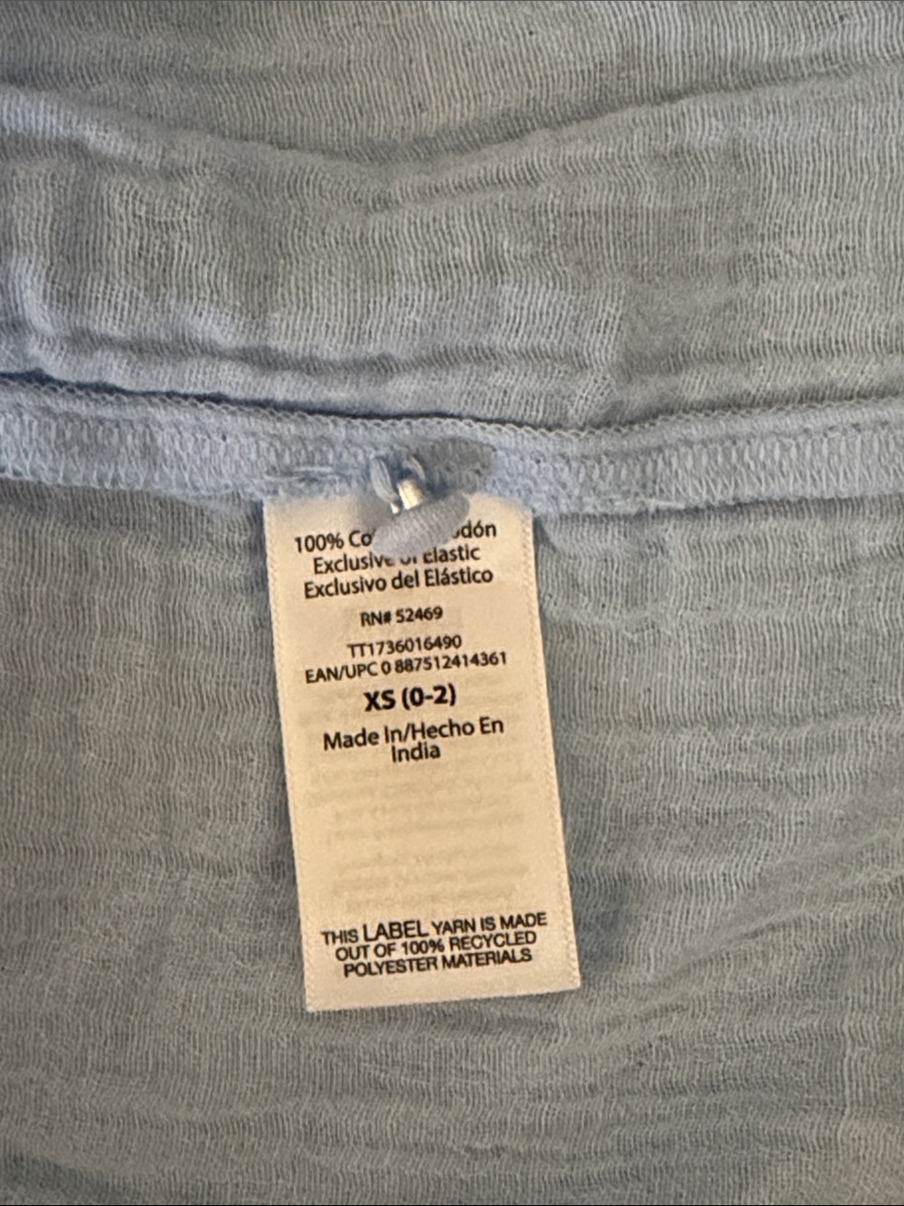 Time and Tru Denim Blue Low Waist Cotton Gauze Feel Summer Dress Size XS 0 2 - Picture 10 of 11